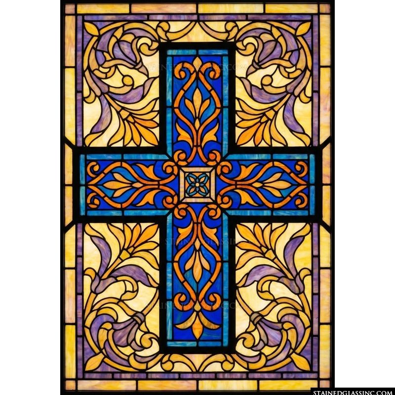 Ornate Cross with Acanthus Scrolls
