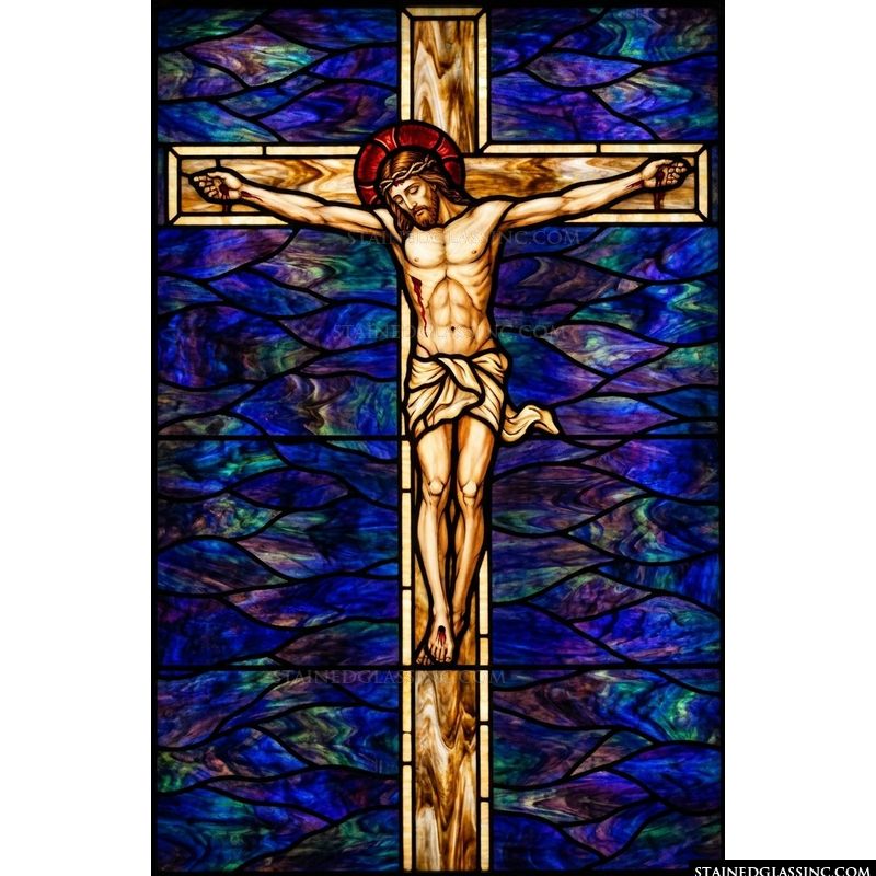 Crucified Christ on Textured Cross