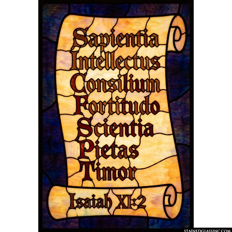 Seven Gifts of the Holy Spirit Scroll