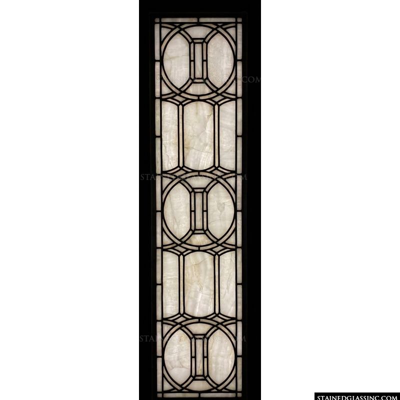 Geometric Interlocking Circles in Cream