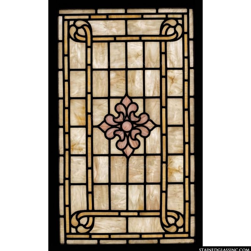 Acanthus Motif in Cream and Amber