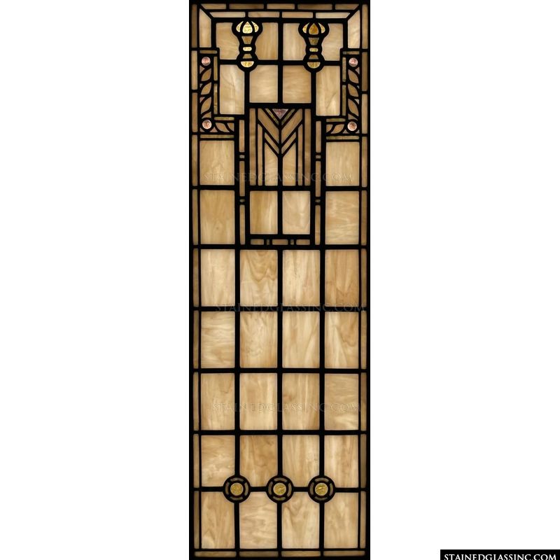 Prairie Style Geometric Grid in Cream and Gold