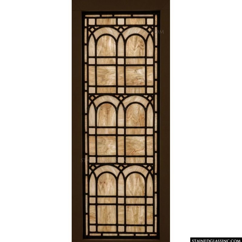 Architectural Arched Grid in Amber