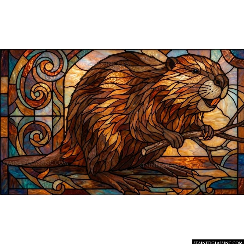 North American Beaver at Work