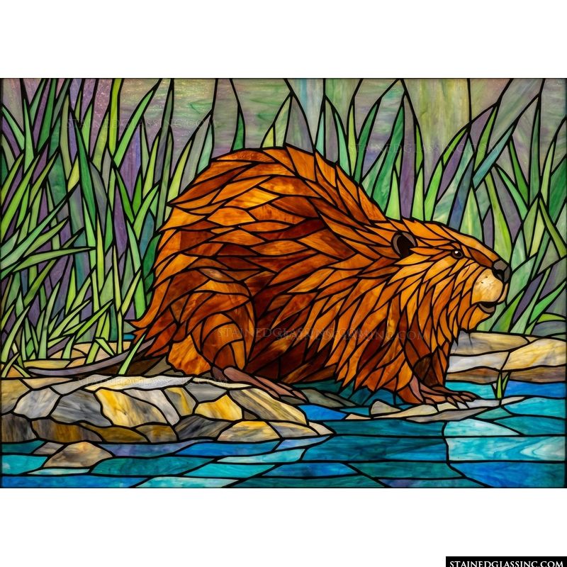 Beaver by the Stream