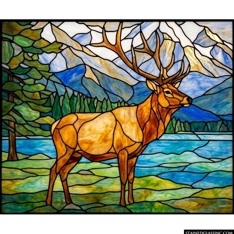 Majestic Elk in Mountain Landscape