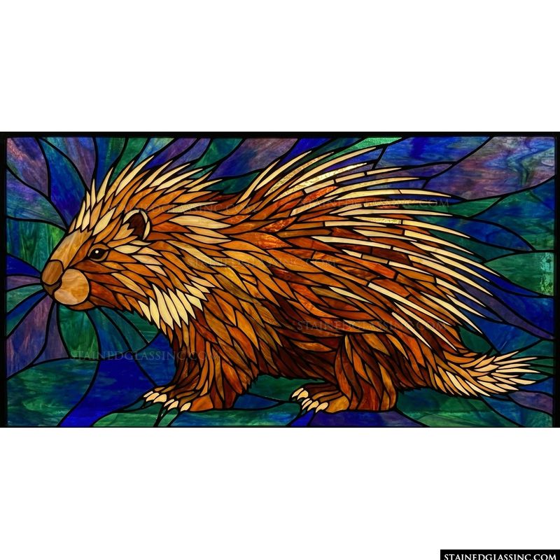 Porcupine in Amber and Emerald