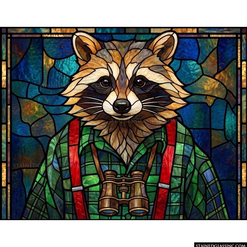 Raccoon Explorer in Plaid