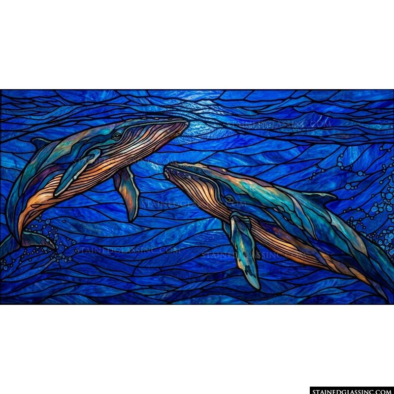 Humpback Whales in Deep Blue