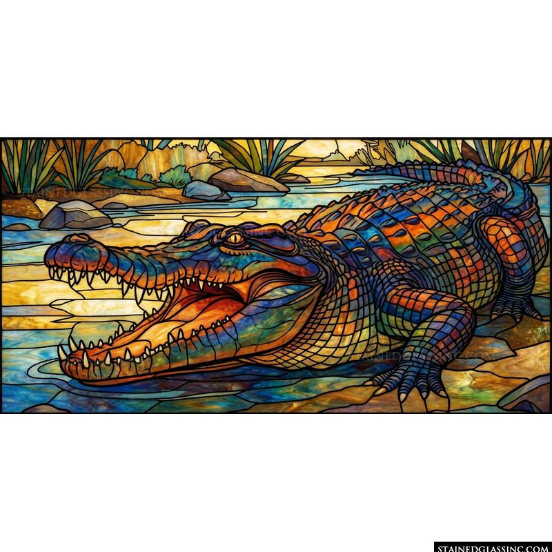 Alligator in Golden Marsh