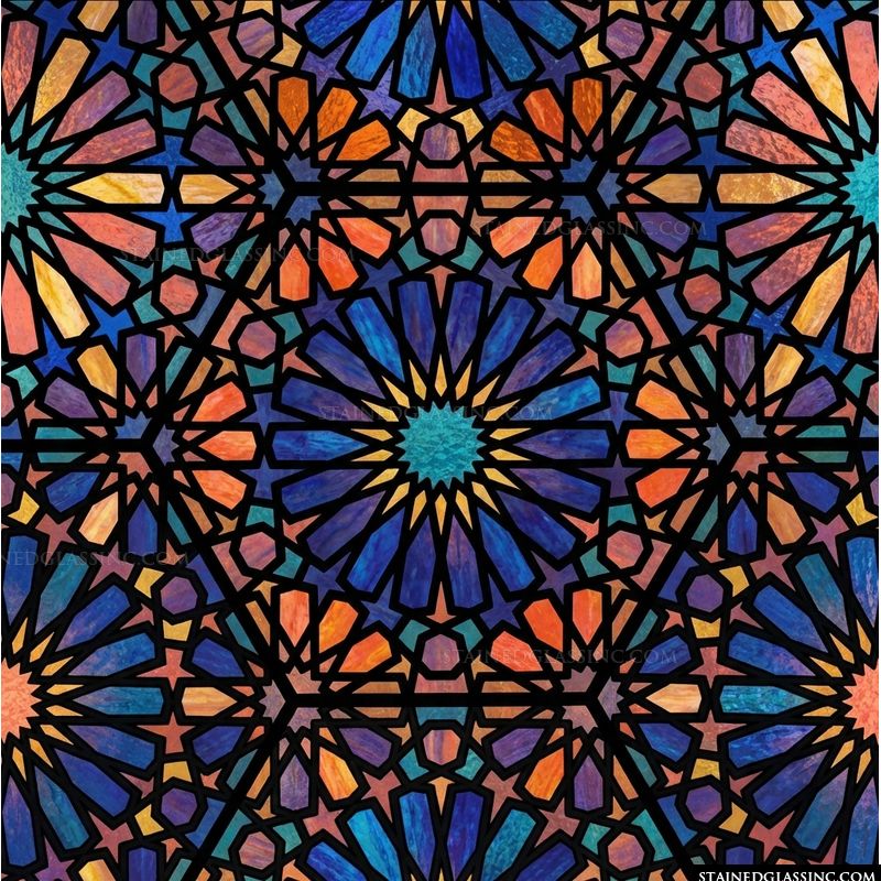 Geometric Arabesque Star Pattern