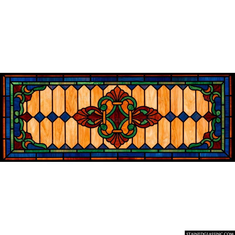 Amber and Emerald Ornamental Scroll