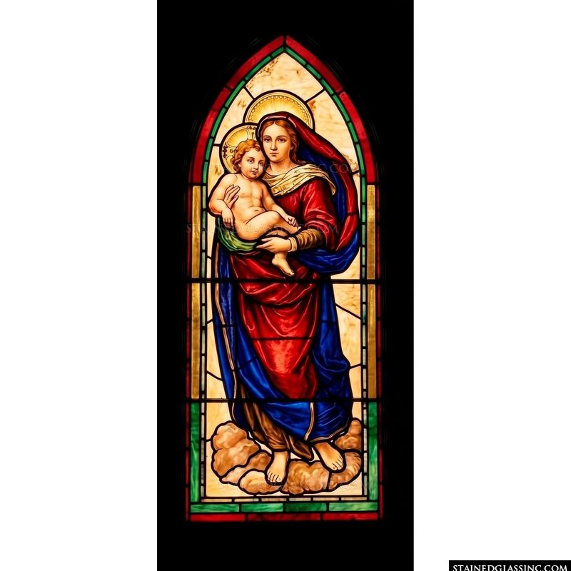 Madonna and Child on Clouds