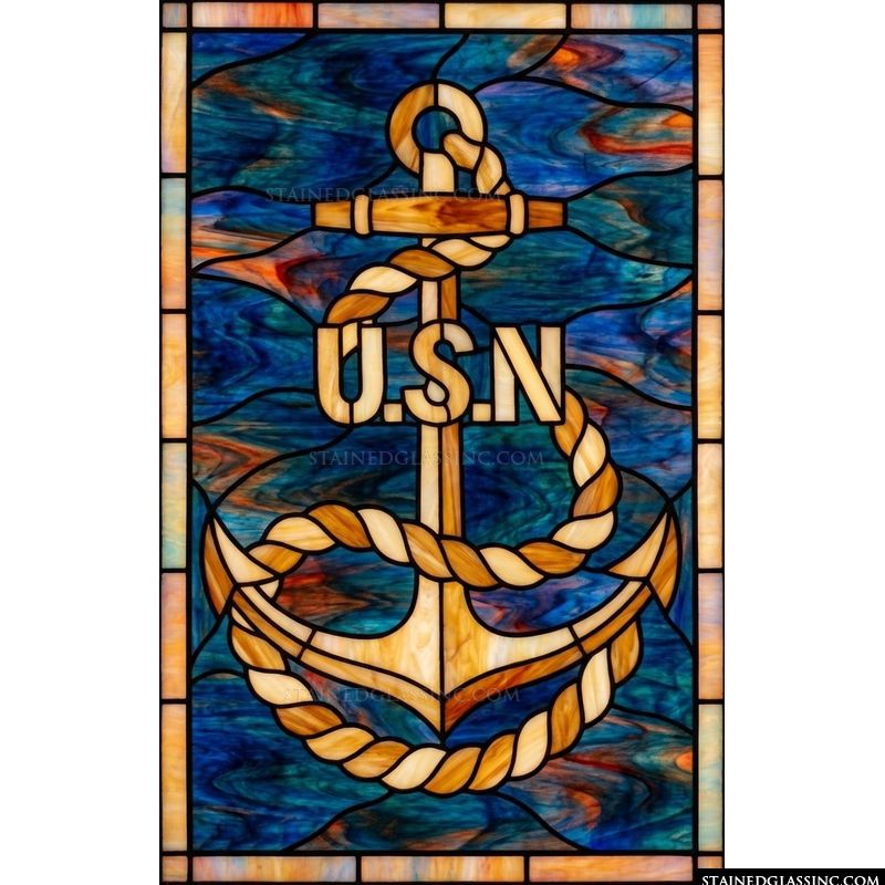 U.S. Navy Anchor and Rope