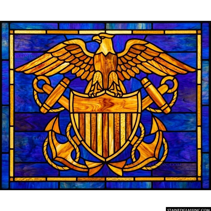 US Navy Emblem with Eagle and Anchors