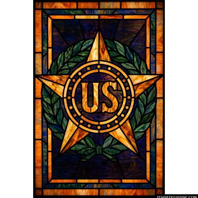 US Star with Laurel Wreath