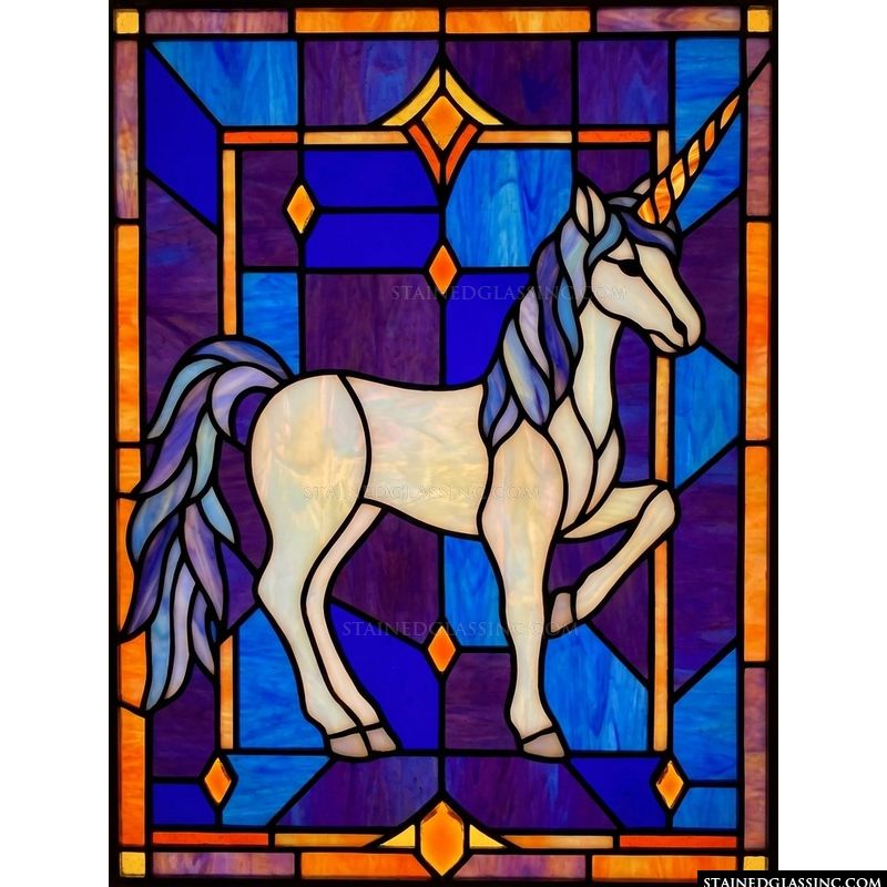Majestic Unicorn in Deep Indigo