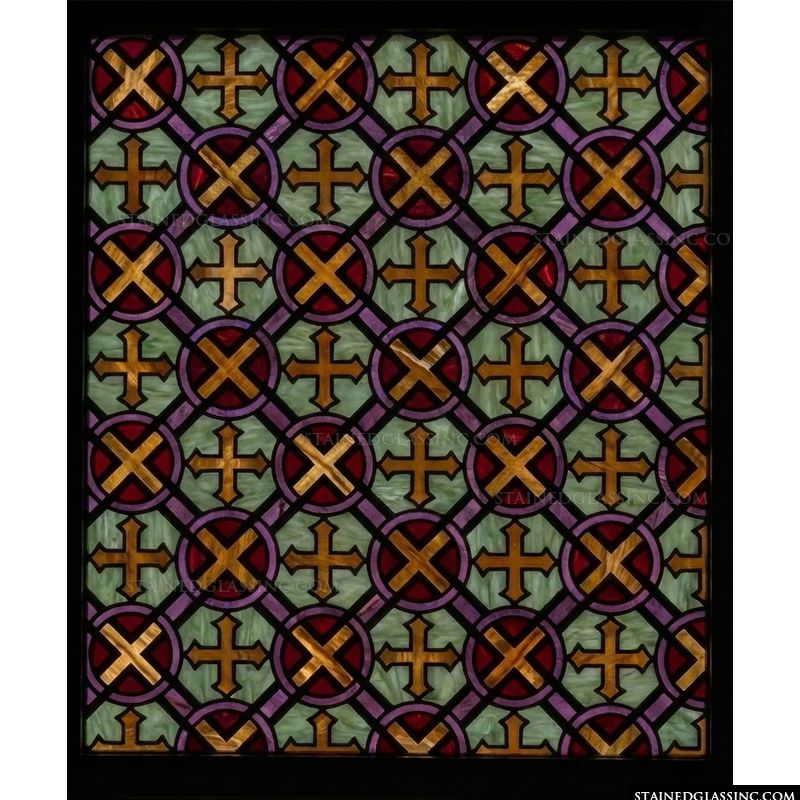 Interlocking Crosses and Circles Geometric Pattern
