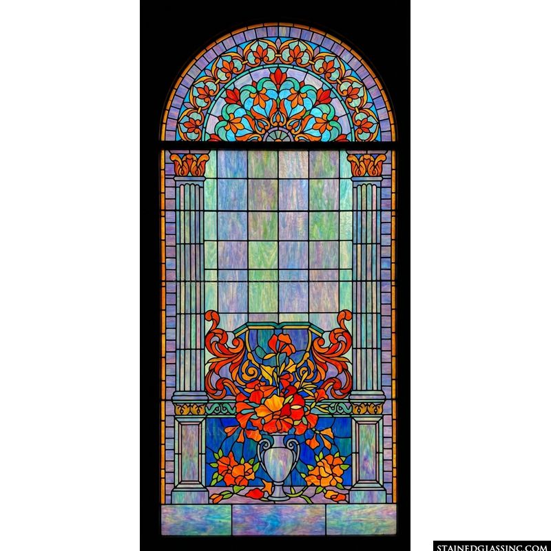 Floral Urn under Arched Medallion