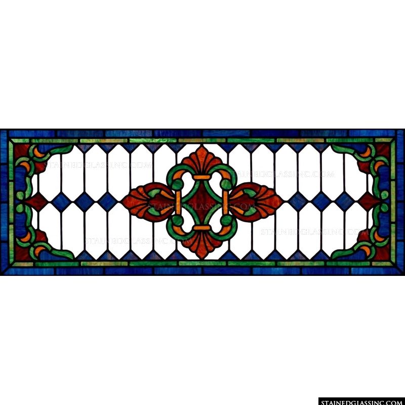 Classical Ornate Medallion in Cobalt, Crimson, and Emerald
