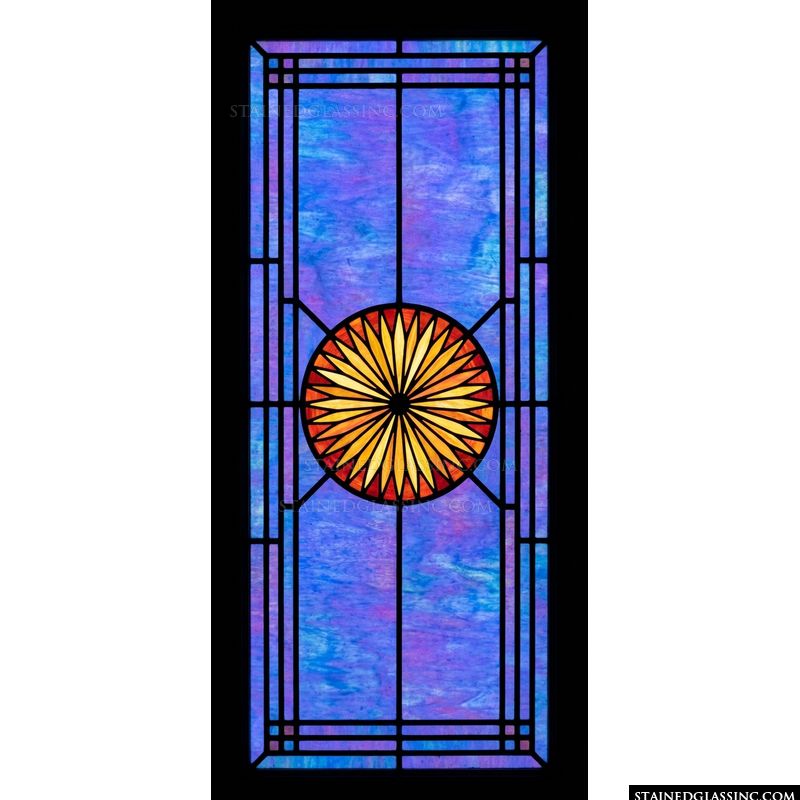 Sunburst Medallion in Cobalt and Gold