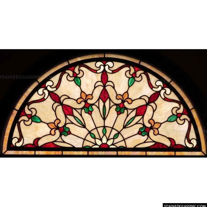Victorian Floral Fan Transom