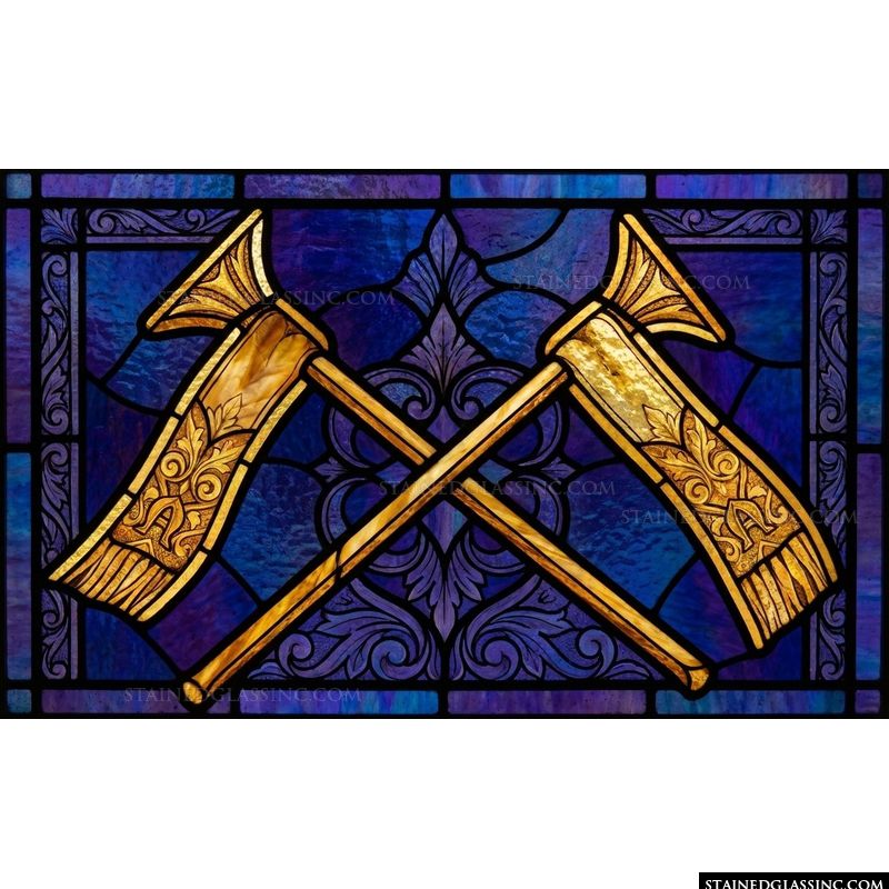 Crossed Ceremonial Staffs