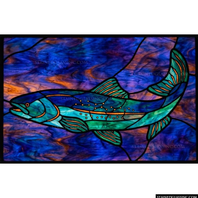 Leaping Trout in Luminous Azure