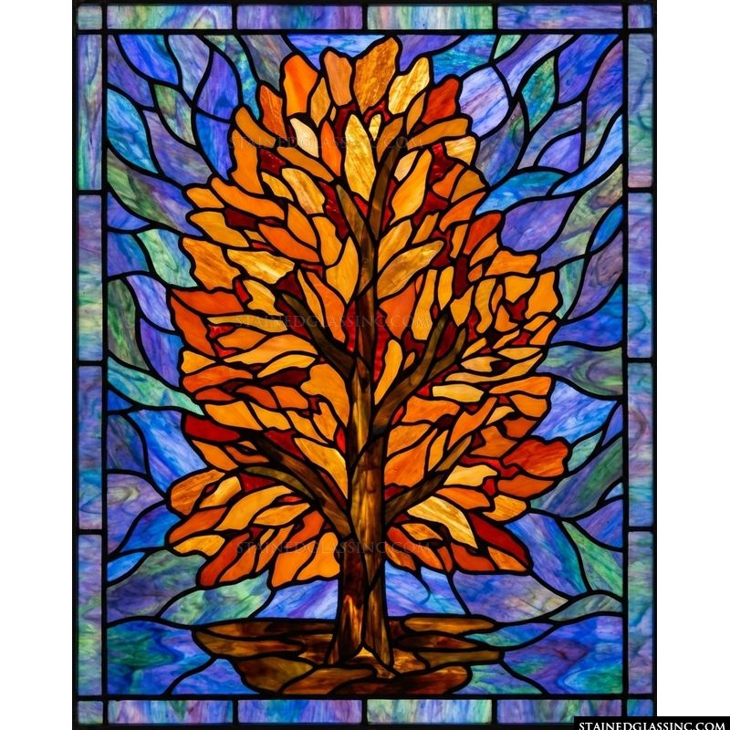 Autumn Tree in Radiant Gold