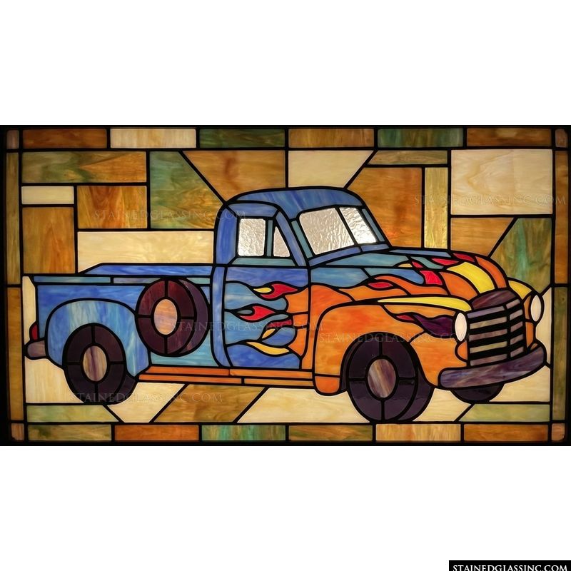 Classic Pickup with Custom Flames