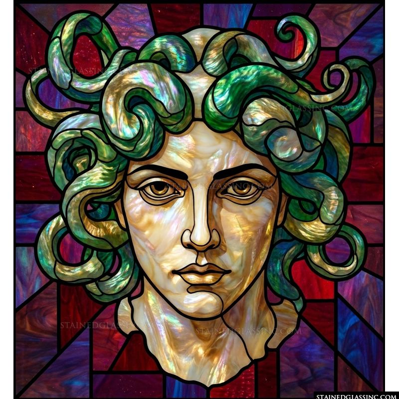 Medusa in Luminous Verdant Hues