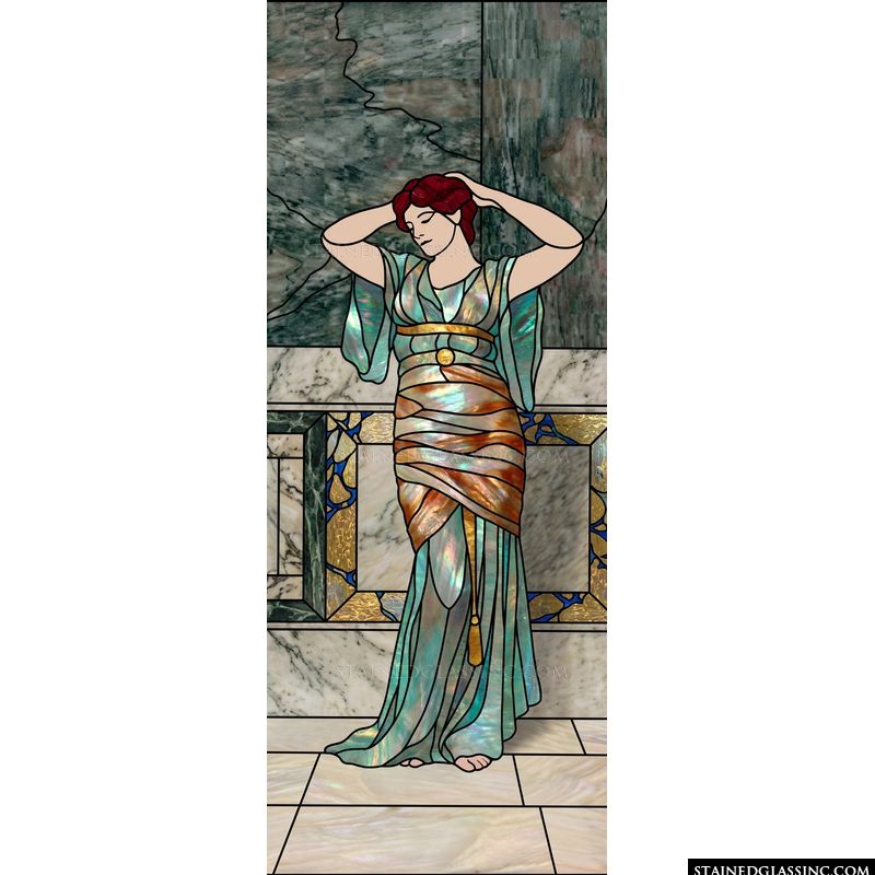 Woman at Leisure in Ethereal Drapes