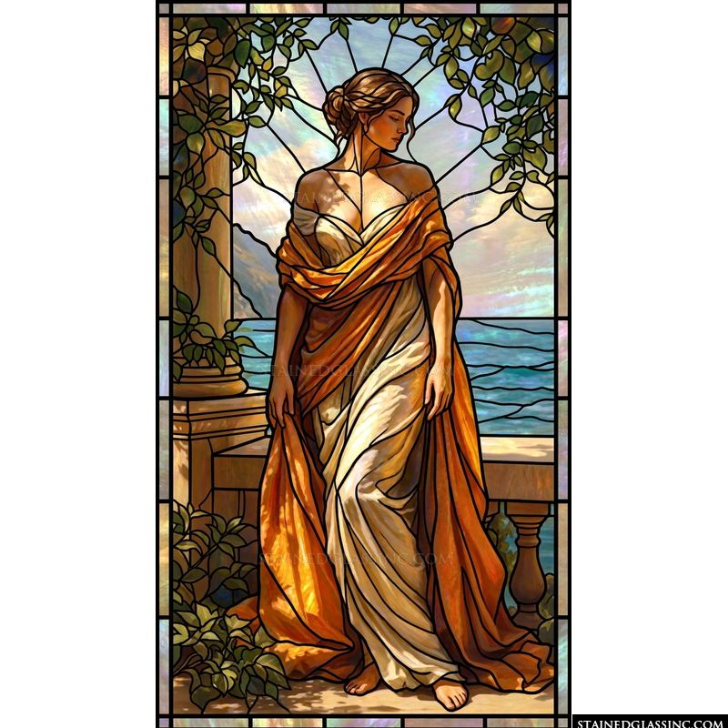 Maiden on the Balcony at Twilight