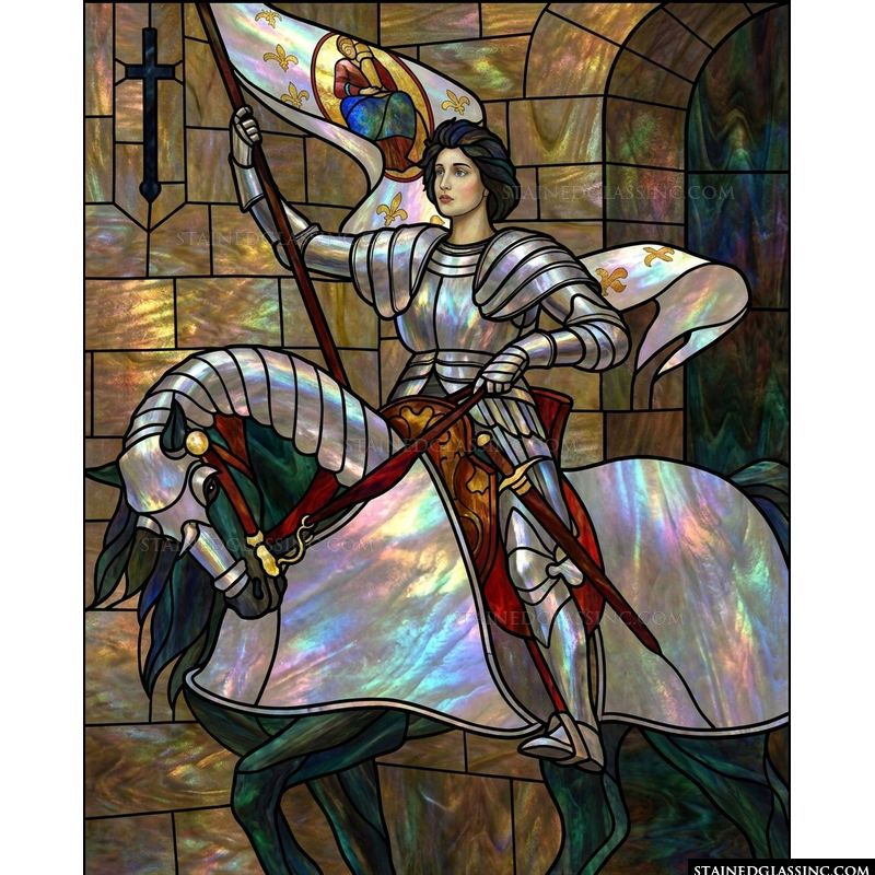 Joan of Arc Riding with Banner