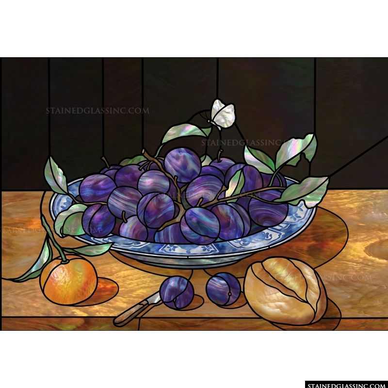 Still Life with Plums and Bread