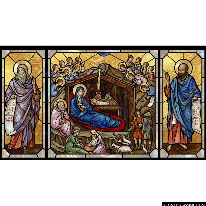 Nativity Triptych with Prophets