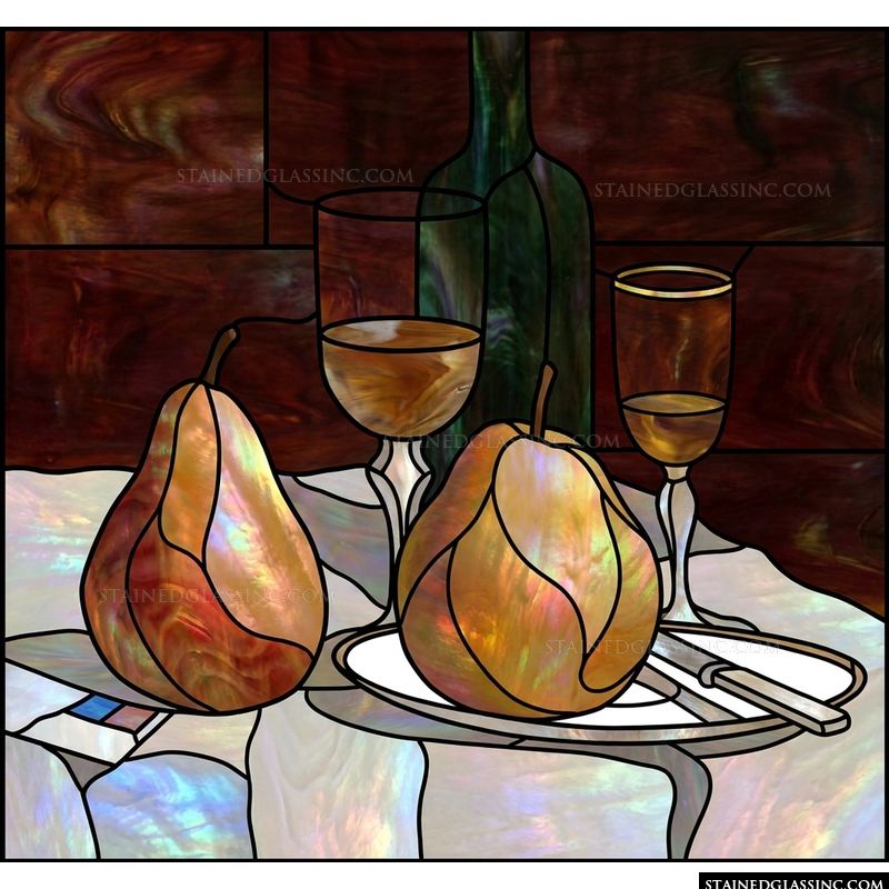 Still Life with Pears and Wine