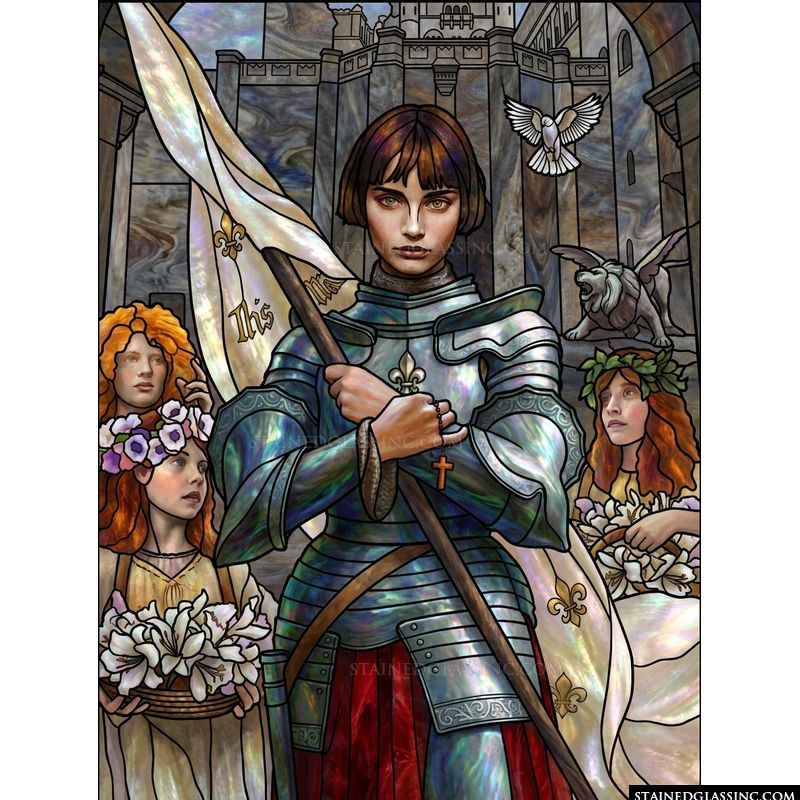 Joan of Arc in Armor with Banner