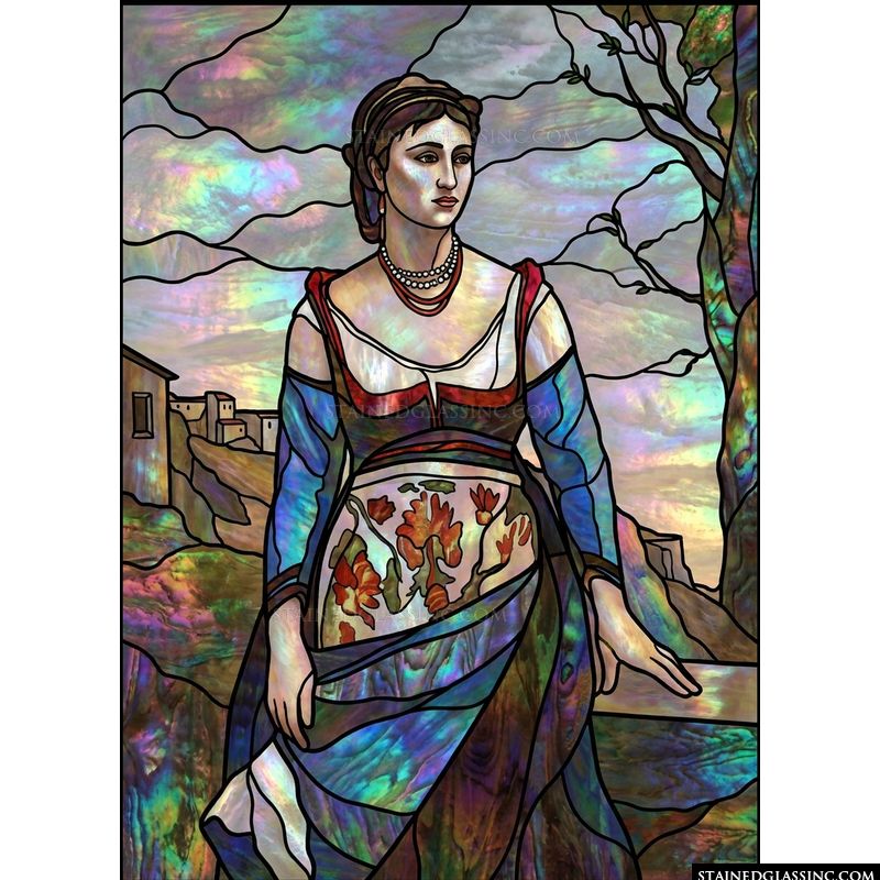 Noblewoman in Floral Dress