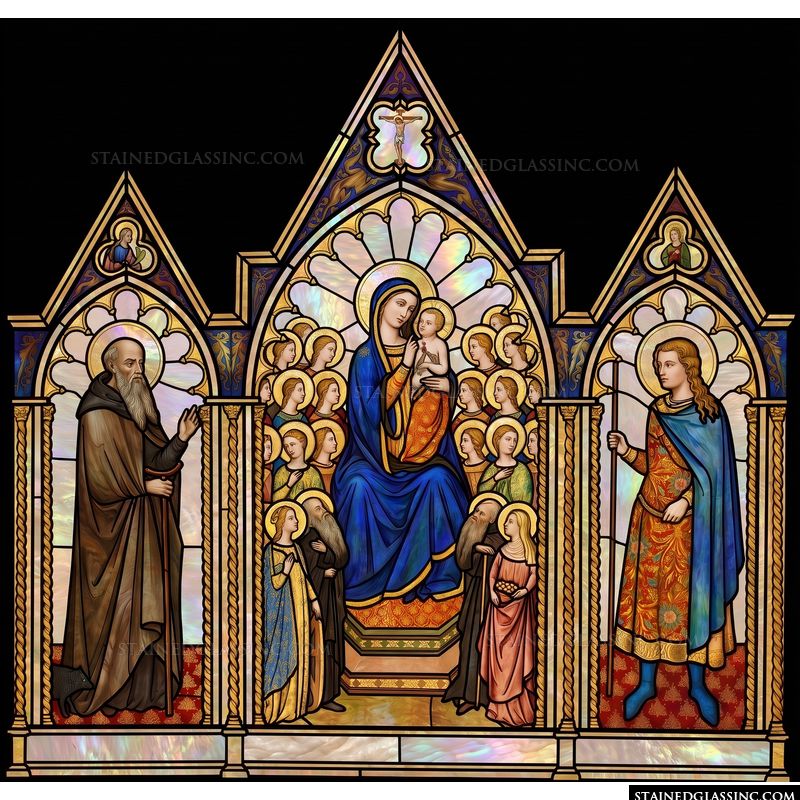 Madonna and Child Among Saints Triptych