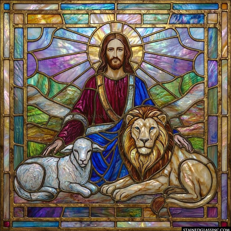 Christ the King with Lamb and Lion