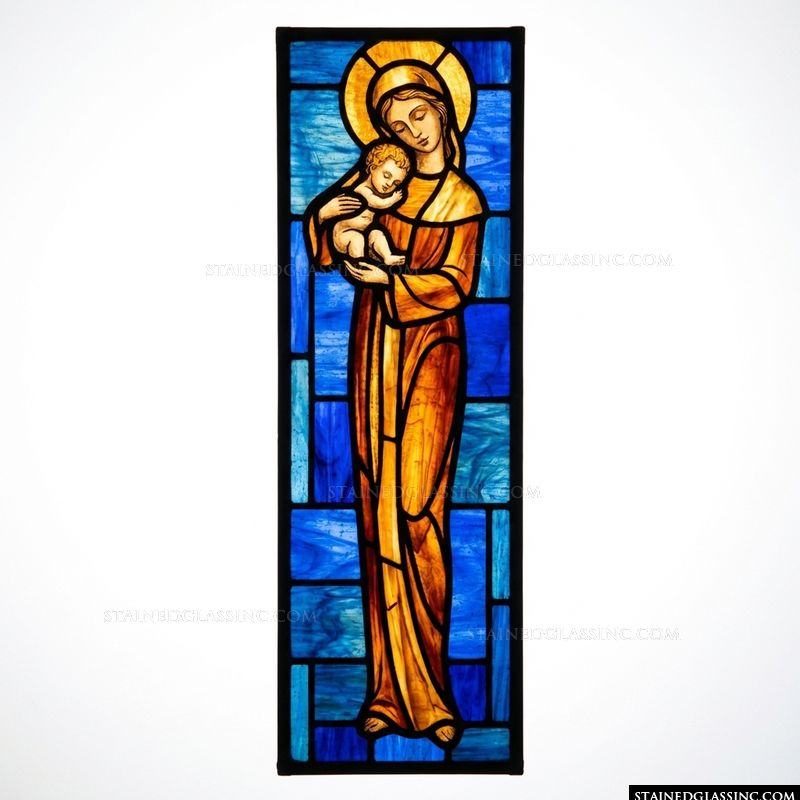 Madonna and Child in Sapphire and Gold