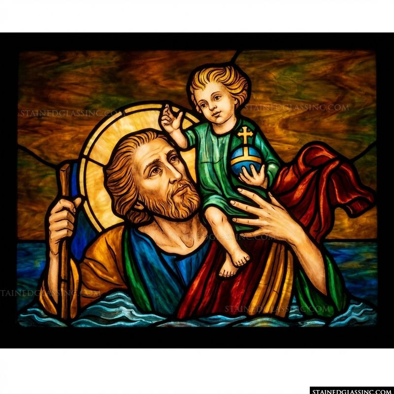 Saint Christopher Carrying the Christ Child