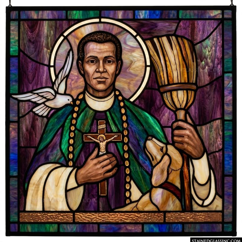 Saint Martin de Porres with Dog and Broom