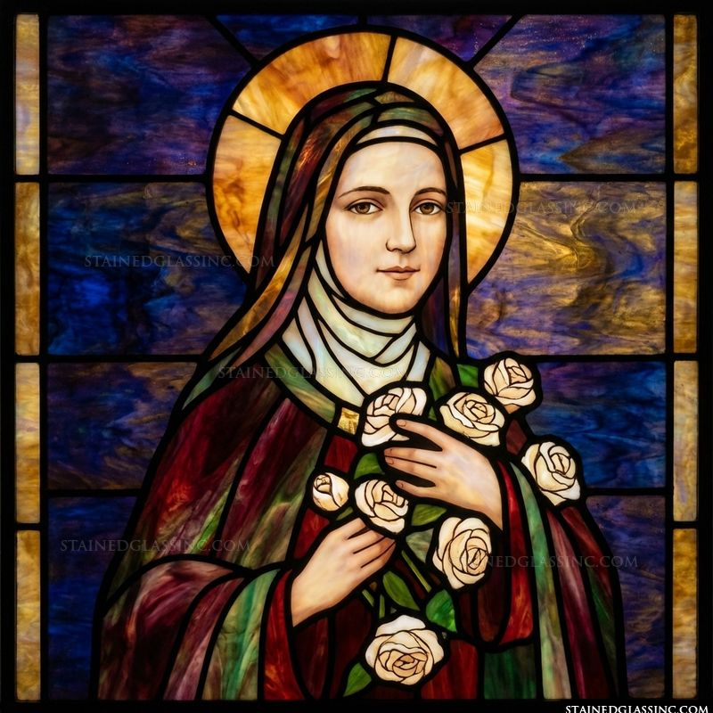 Saint Thérèse of Lisieux with Roses