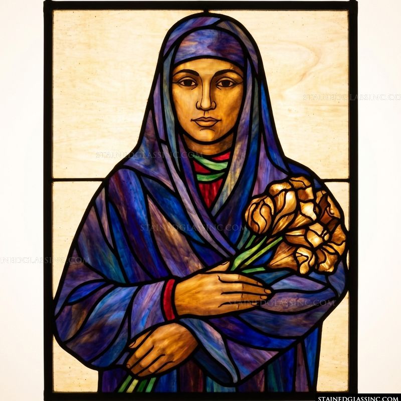 Blessed Mother Mary with Lilies