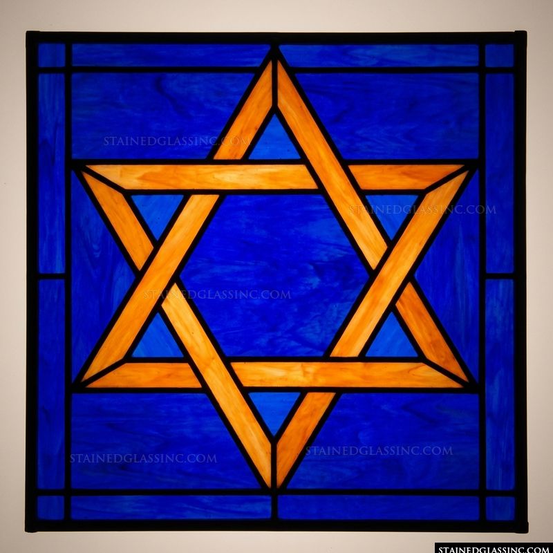Star of David in Cobalt and Gold