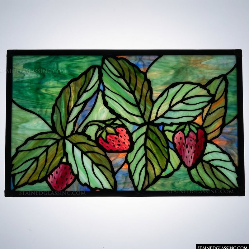 Garden Strawberries in Verdant Green