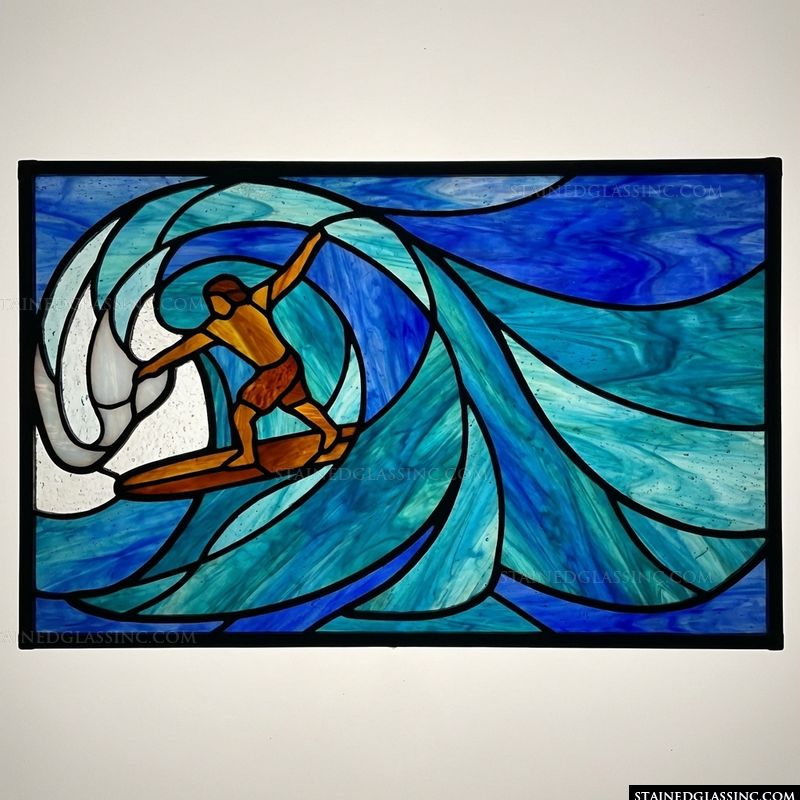Surfer Riding the Crest