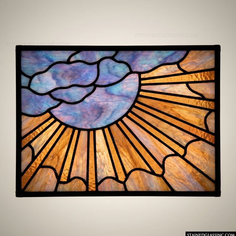 Radiant Sunrise in Amber and Violet